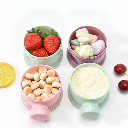Domister 4-Tier Snack & Formula Organizer – Portable On-the-Go Container